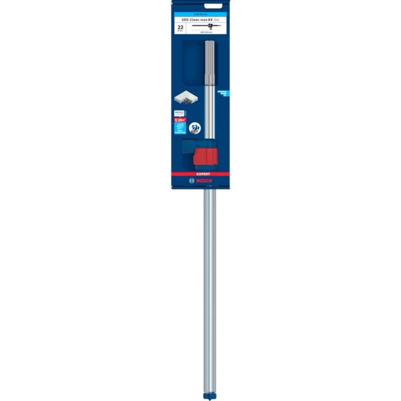 Bosch Professional EXPERT Hammerbohrer SDS Clean max-8X Set, Ø 22mm Bohrer