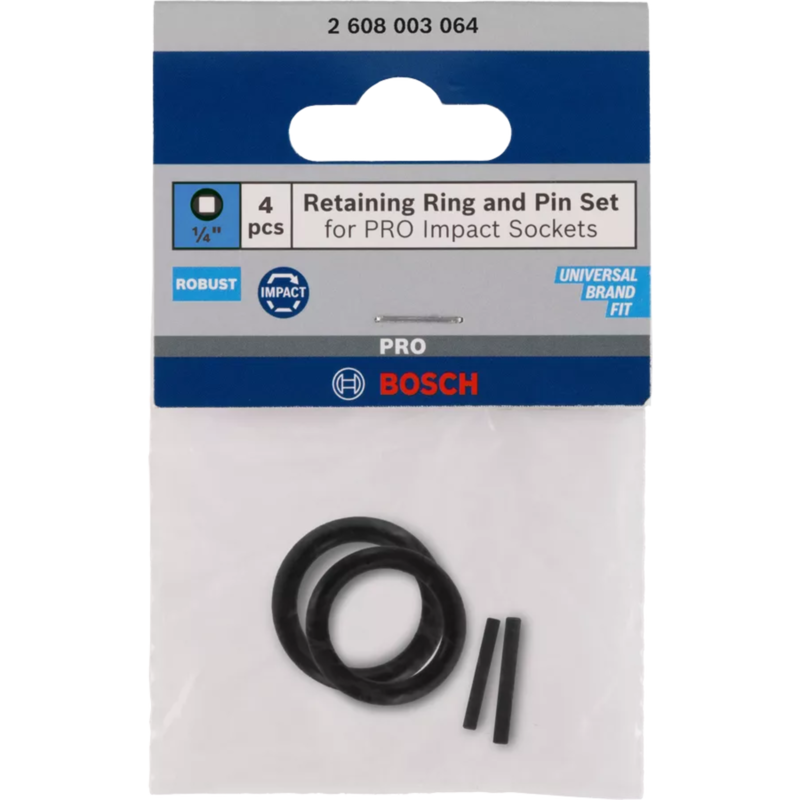 Bosch Professional Set Haltering und Stift, für PRO Impact Steckschlüssel 1/4"