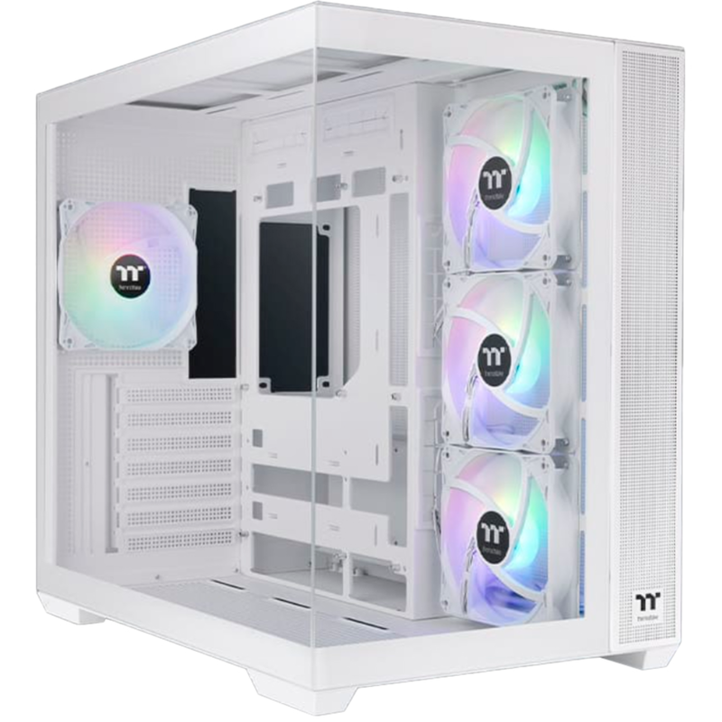 Thermaltake View 380 TG ARGB Snow Tower-Gehäuse, weiß, Tempered Glass x 2
