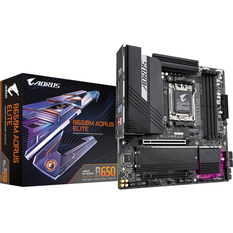 GIGABYTE B650M AORUS ELITE Mainboard, schwarz