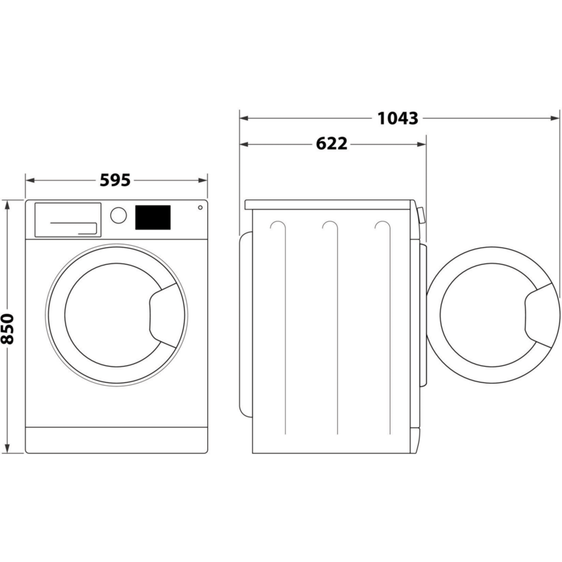 Bauknecht WM BB 8AA Waschmaschine, schwarz
