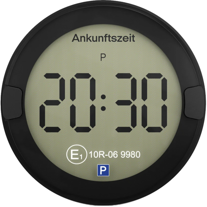 OOONO Elektronische Parkscheibe P-DISC NO2, vollautomatische Parkuhr, Ø 70mm