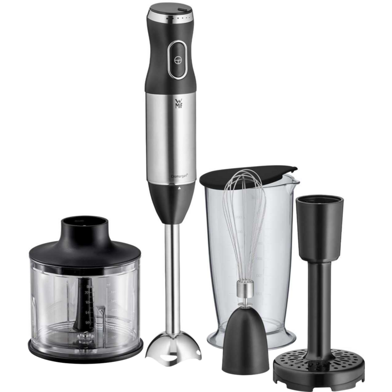 WMF Stabmixer-Set Kult X, schwarz/silber, 600 Watt, mit Zerkleinerer