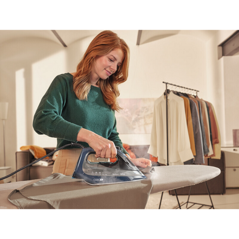 Braun TexStyle 9 SI 9682 DB Dampfbügeleisen, dunkelblau/dunkelgrau