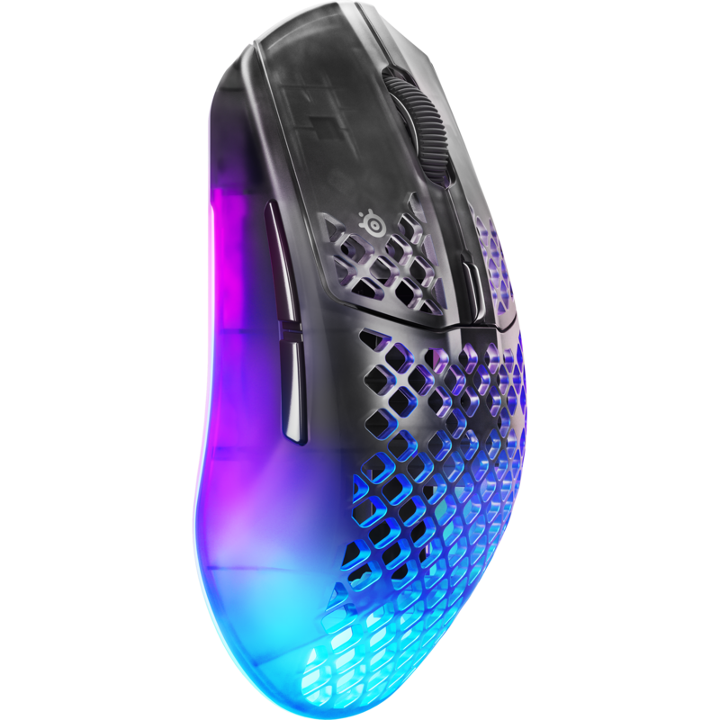 SteelSeries Aerox 3 Wireless Gen 2 Shadow Gaming-Maus, schwarz/transparent