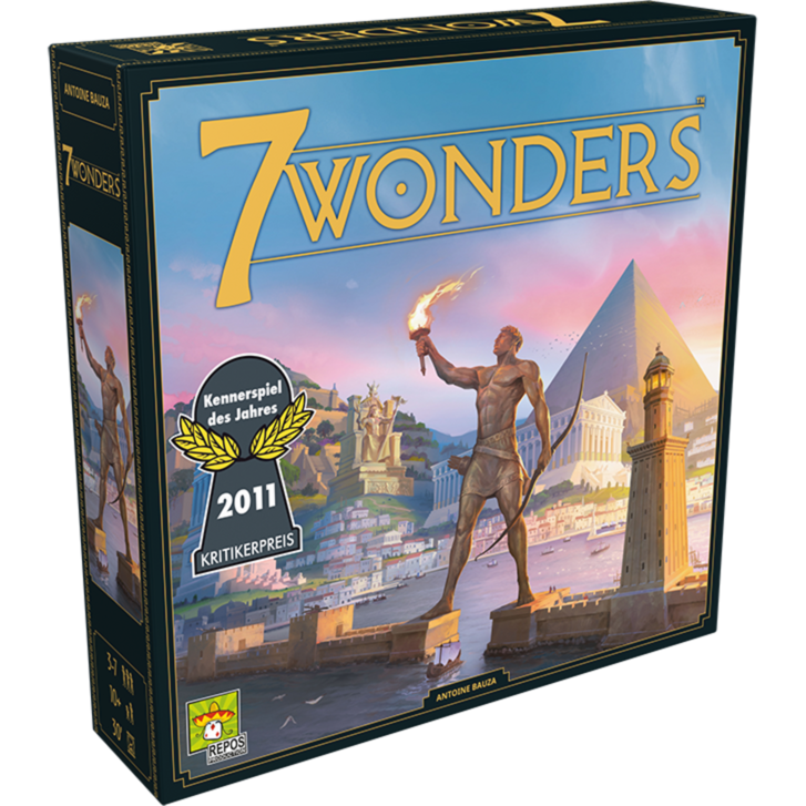 Asmodee 7 Wonders - Grundspiel - neues Design Brettspiel, Kennerspiel des Jahres