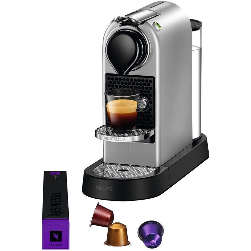 Krups Nespresso CitiZ XN741B Kapselmaschine, silber