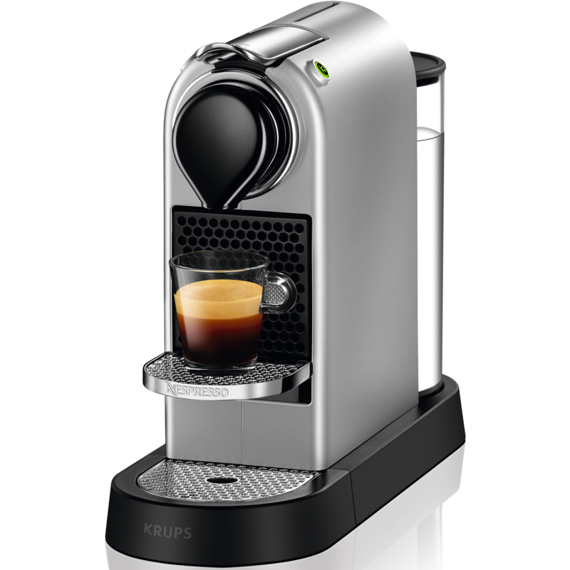 Krups Nespresso CitiZ XN741B Kapselmaschine, silber, Gebraucht