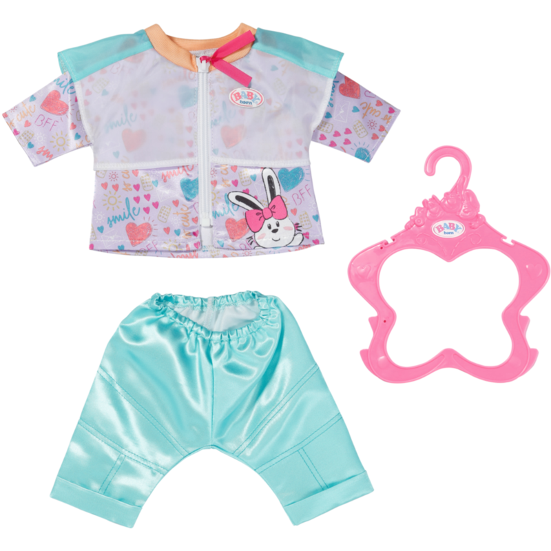 ZAPF Creation BABY born Freizeitanzug Aqua 43cm Puppenzubehör, Jacke und Hose
