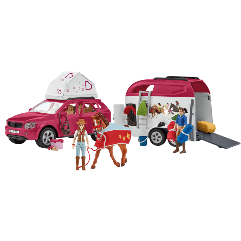 Schleich Horse Club Abenteuer mit Auto und Pferdeanhänger Spielfahrzeug