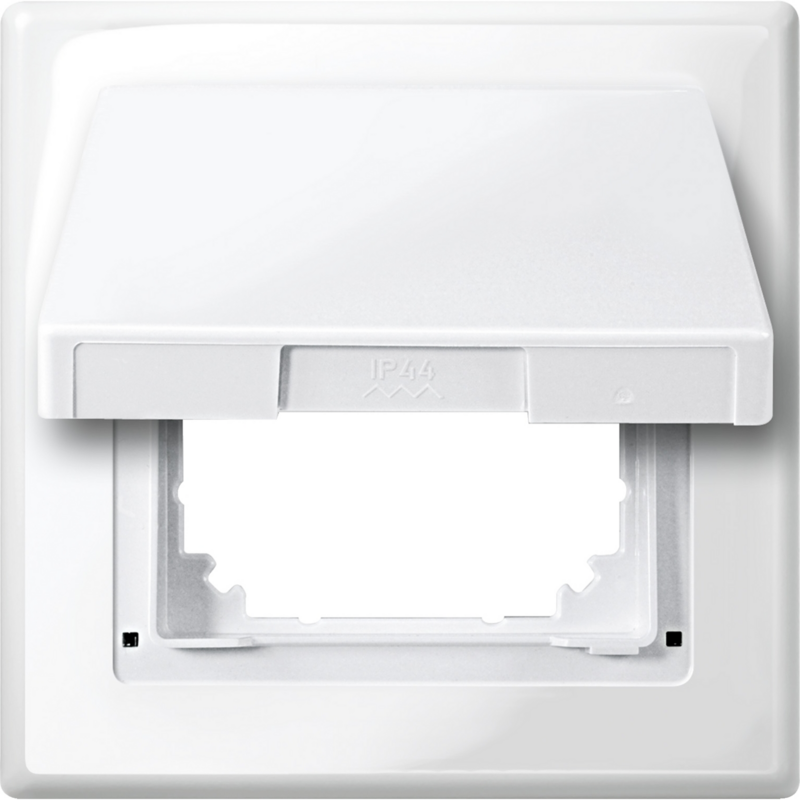 Merten Schutzabdeckung mit Klappdeckel IP44 Abdeckung, weiß (matt)