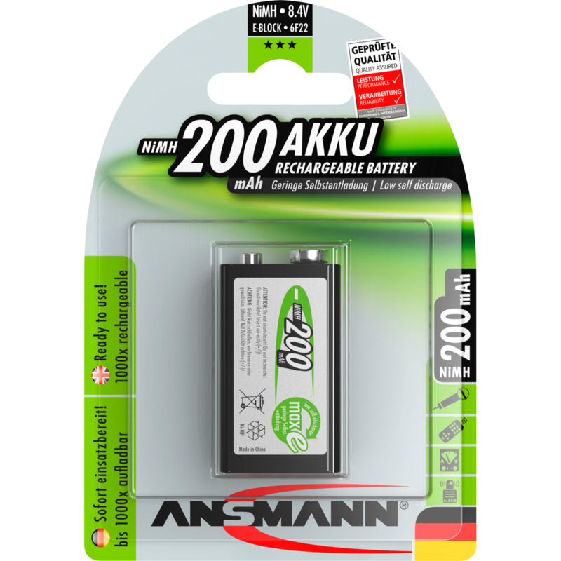 Ansmann maxE 200mAh NiMh Akku