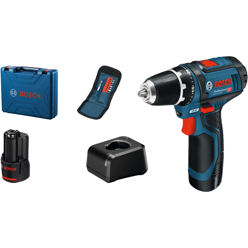 Bosch Professional Akku-Bohrschrauber GSR 12V-15 Professional, 12Volt