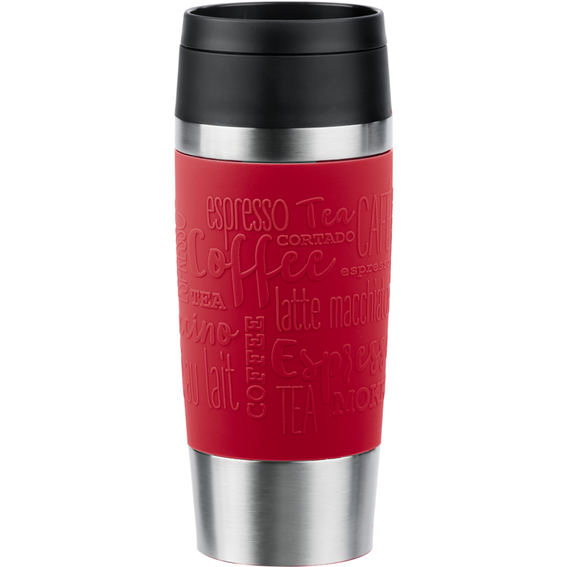 Emsa TRAVEL MUG Classic Thermobecher, dunkelrot/edelstahl, 0,36 Liter