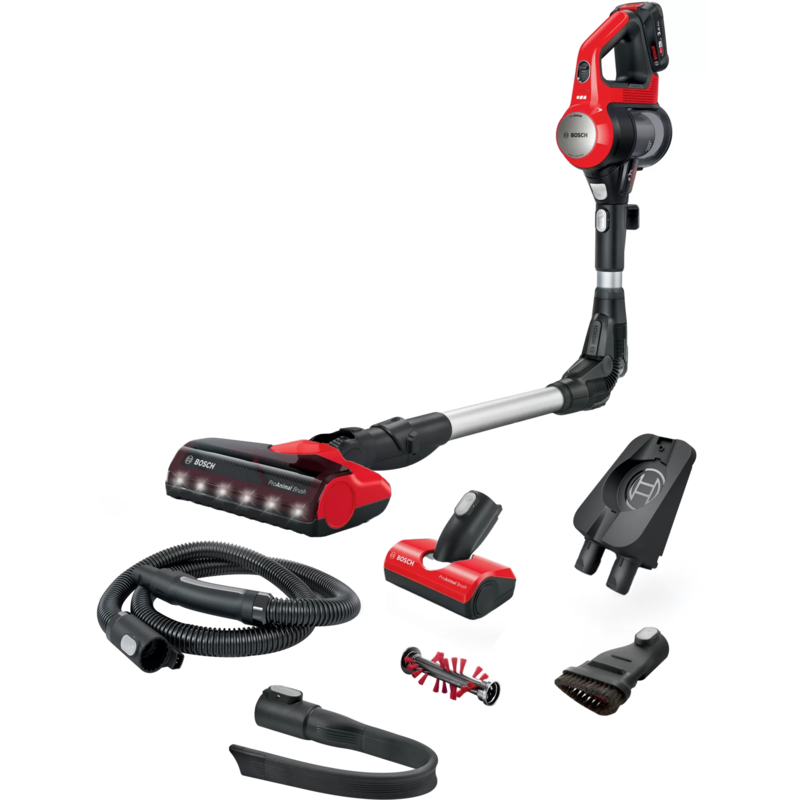 Bosch Home Unlimited 7 ProAnimal BBS711ANM Stielstaubsauger, rot/schwarz, POWER