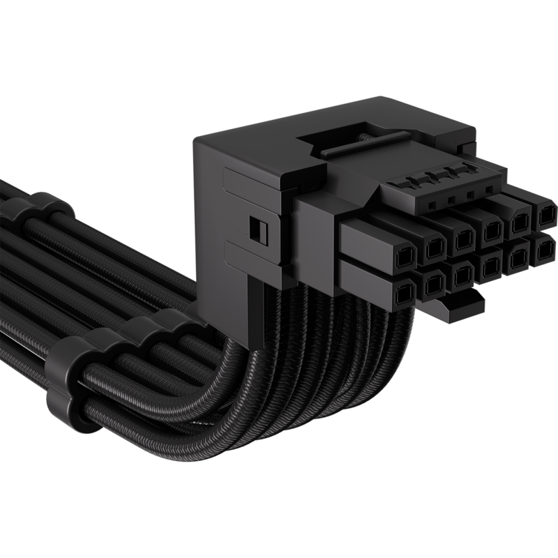 Corsair 90°-12V-2x6-GPU Stromkabel (Stil B) Kabel, schwarz, 65cm, Sense Pins