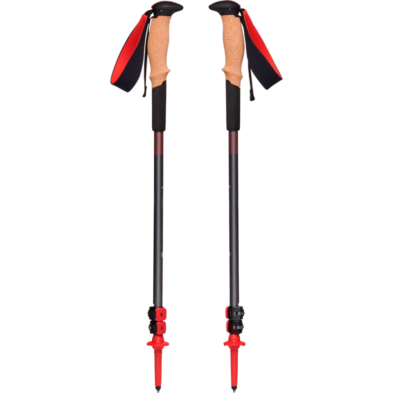 Black Diamond Trekkingstöcke Pursuit Shock M/L Fitnessgerät, grau/rot, 1 Paar