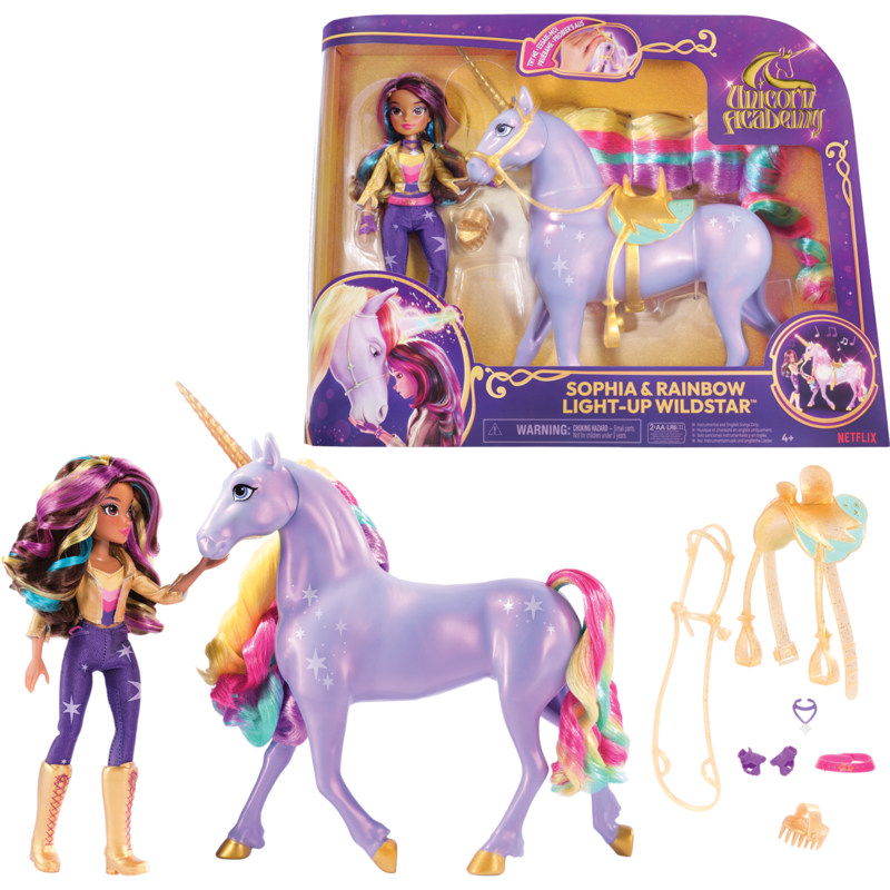 Spin Master Unicorn Academy - Sophia und Licht-Magie Wildstar Spielfigur