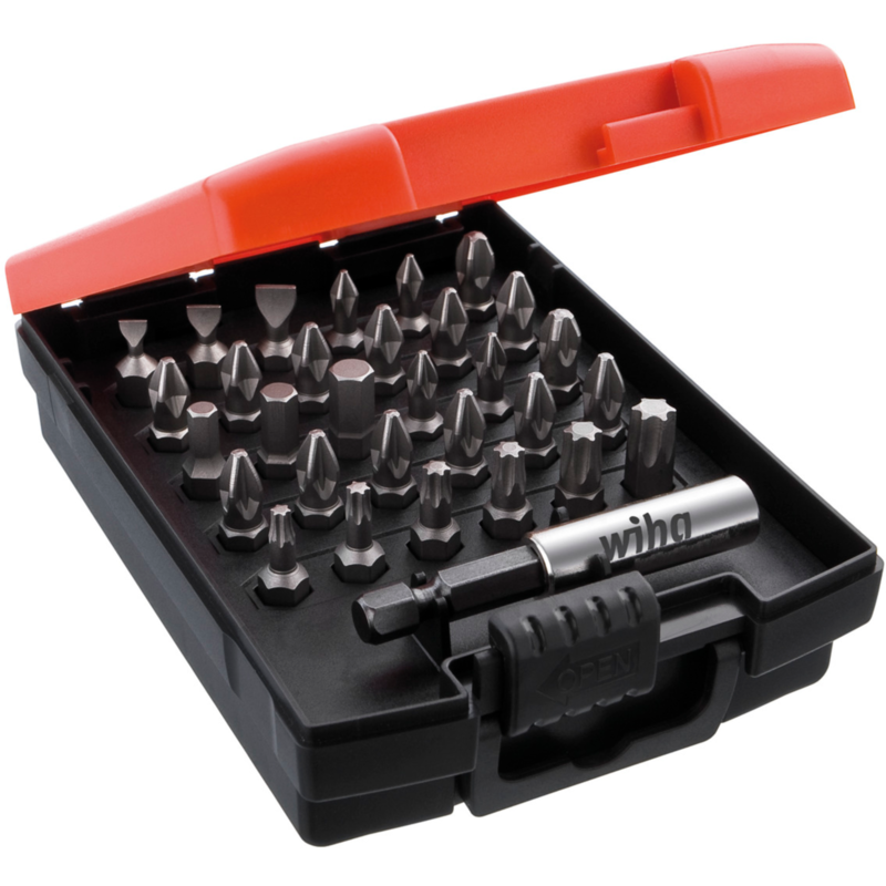 Wiha Bit-Satz Standard, 25mm, 31-teilig, schwarz, 1/4", Form C 6,3