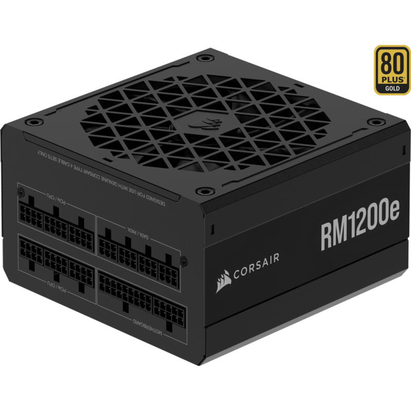 Corsair RM1200e PC-Netzteil, schwarz, 1x 12-Pin High Power GPU, 6x PCIe