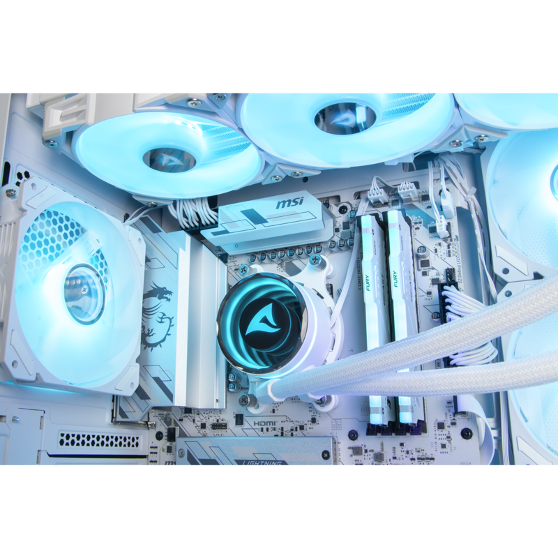 ALTERNATE Custom PC Series • Frost Thunder Elements Gaming-PC, weiß, ohne