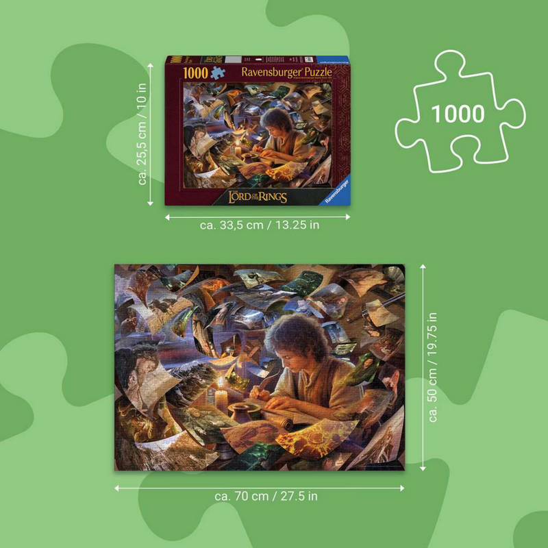 Ravensburger Puzzle The Lord of the Rings - Frodo's Reise, 1000 Teile