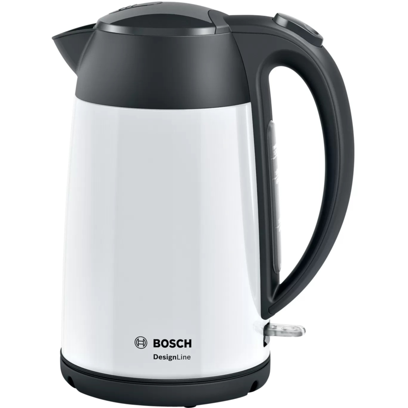 Bosch Home Wasserkocher DesignLine TWK3P421, weiß/schwarz, 1,7 Liter