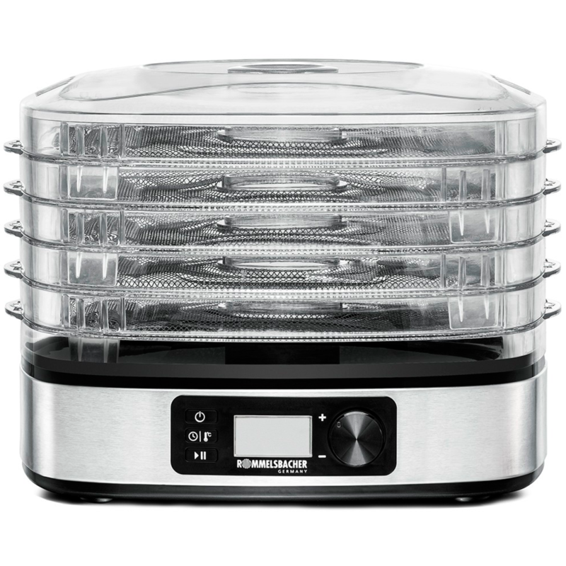 Rommelsbacher Dörrautomat DA 350, edelstahl/schwarz, 350 Watt, Dörrfläche 30cm x