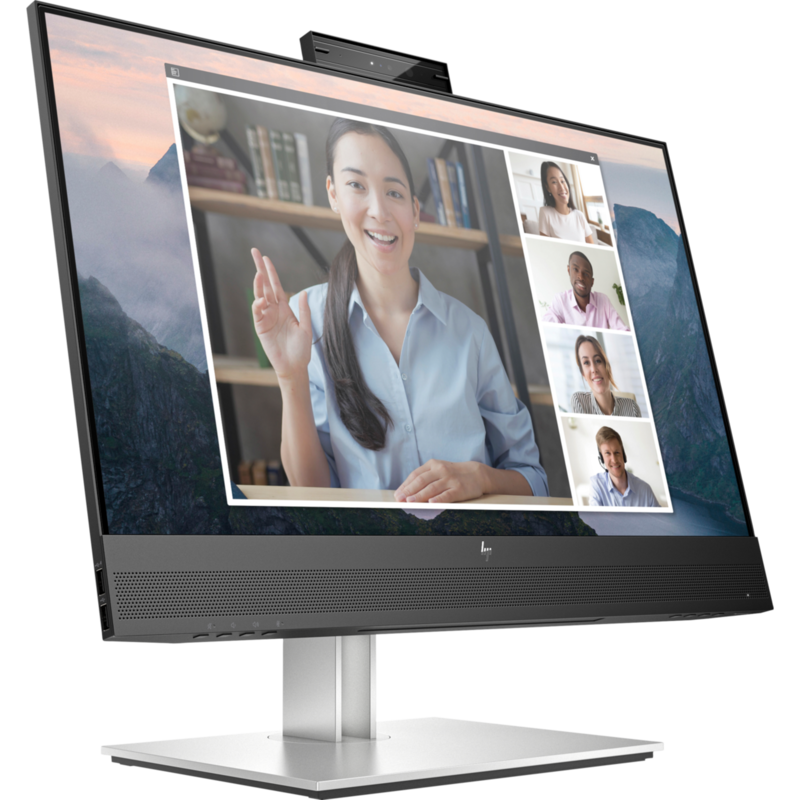 HP E24mv G4 LED-Monitor, schwarz/silber, FullHD, IPS, Webcam