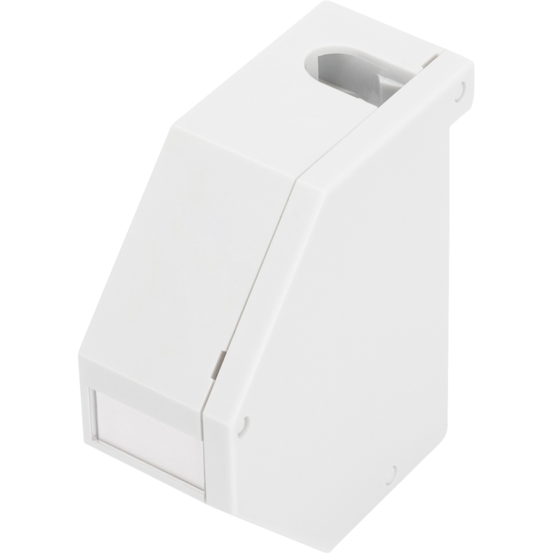 Digitus Keystone-Gehäuse für Hutschienen Montage, IP20, weiß, für 1x Keystone