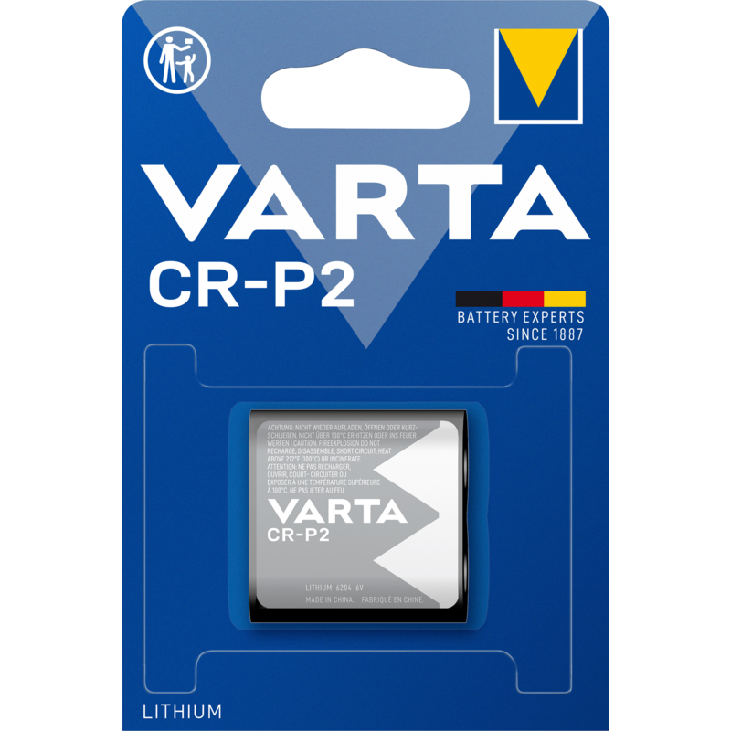 VARTA Lithium Batterie, 1 Stück, CR-P2