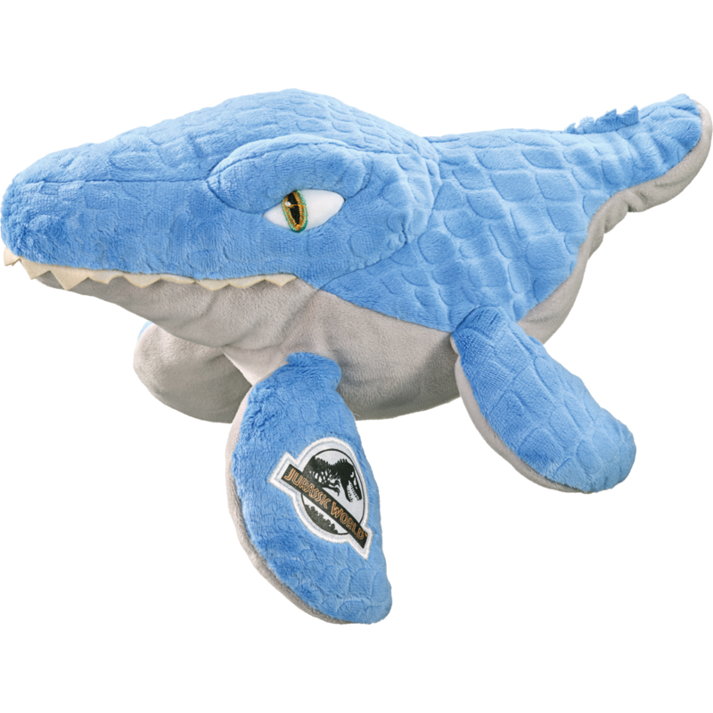 Schmidt Spiele Jurassic World, Mosasaurus Kuscheltier, blau/grau, 29 cm
