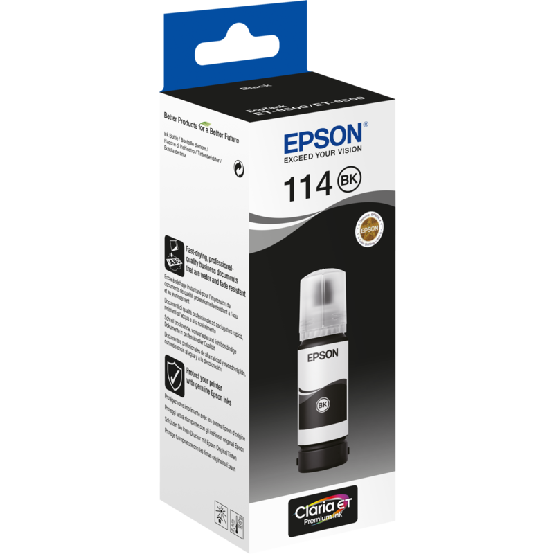Epson Tinte Pigment-schwarz 114 EcoTank (C13T07A140)