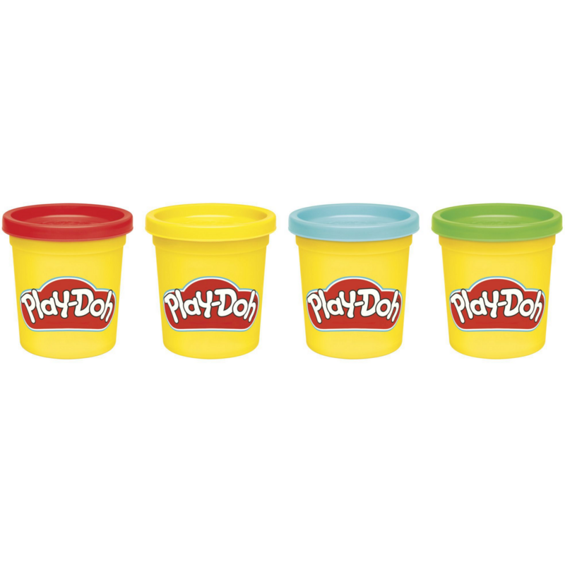 Hasbro Play-Doh 4er-Pack Knete in Dosen, 4 Stück Kneten
