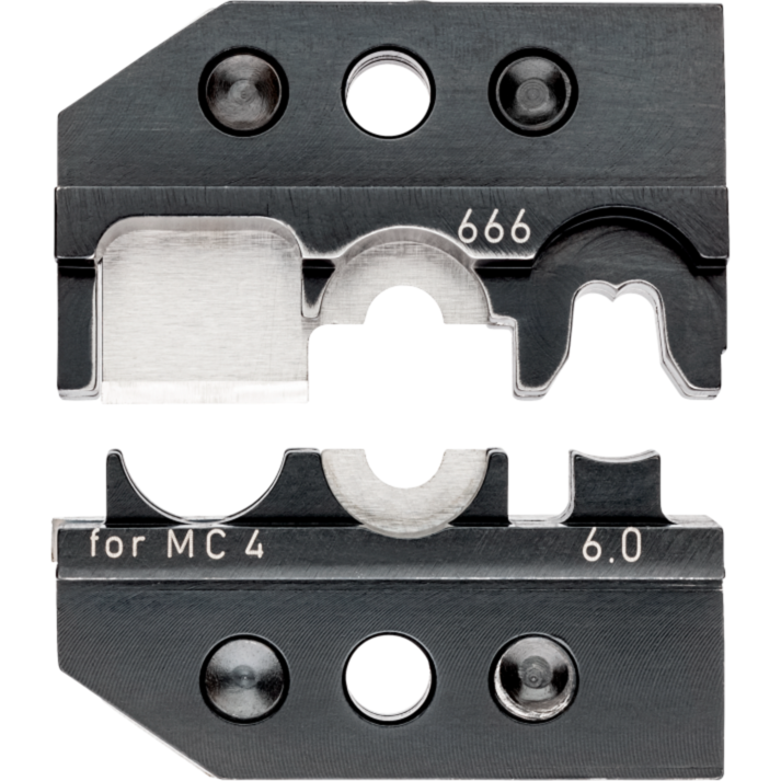 KNIPEX Crimpeinsatz für Solar-Steckverbinder MC4 (6 mm²) Crimpzange, für KNIPEX