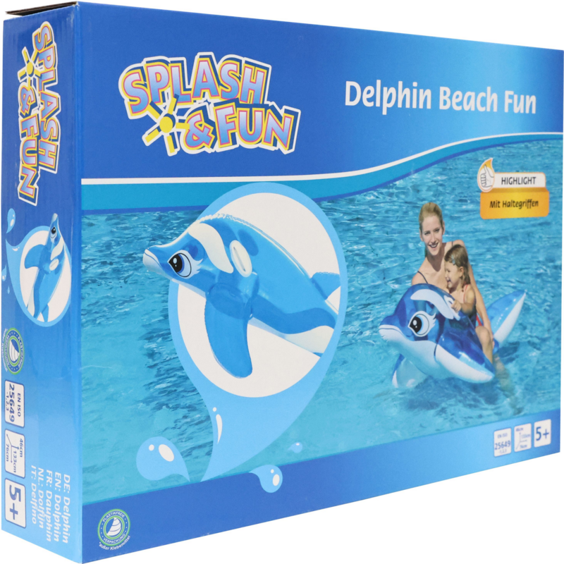 Splash & Fun Reittier Delphin, 133 x 76 x 46 Zentimeter Schwimmtier