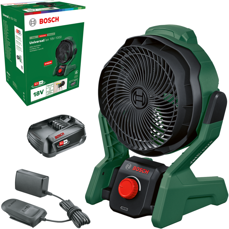Bosch Heimwerken & Garten UniversalFan 18V-1000 Ventilator, grün/schwarz, mIt