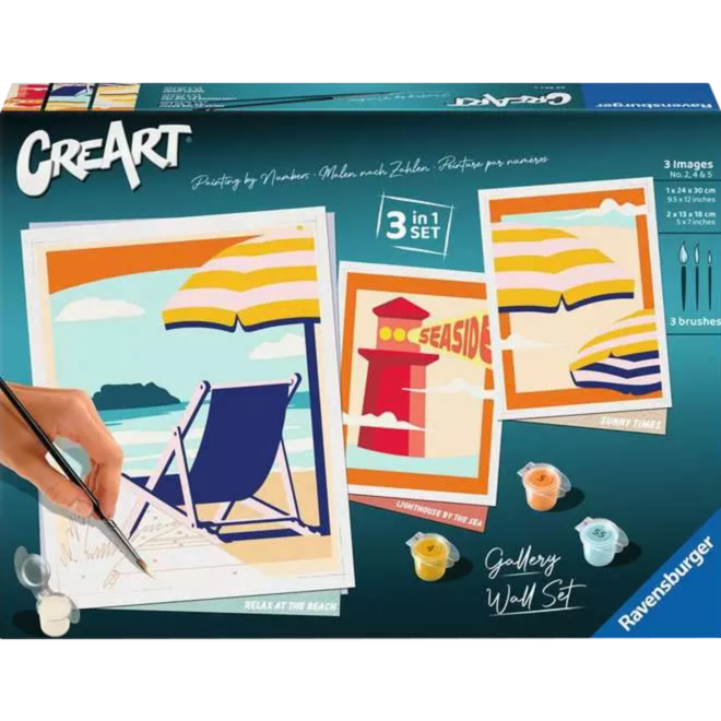 Ravensburger CreArt Gallery Wall Set - At the Beach Malen
