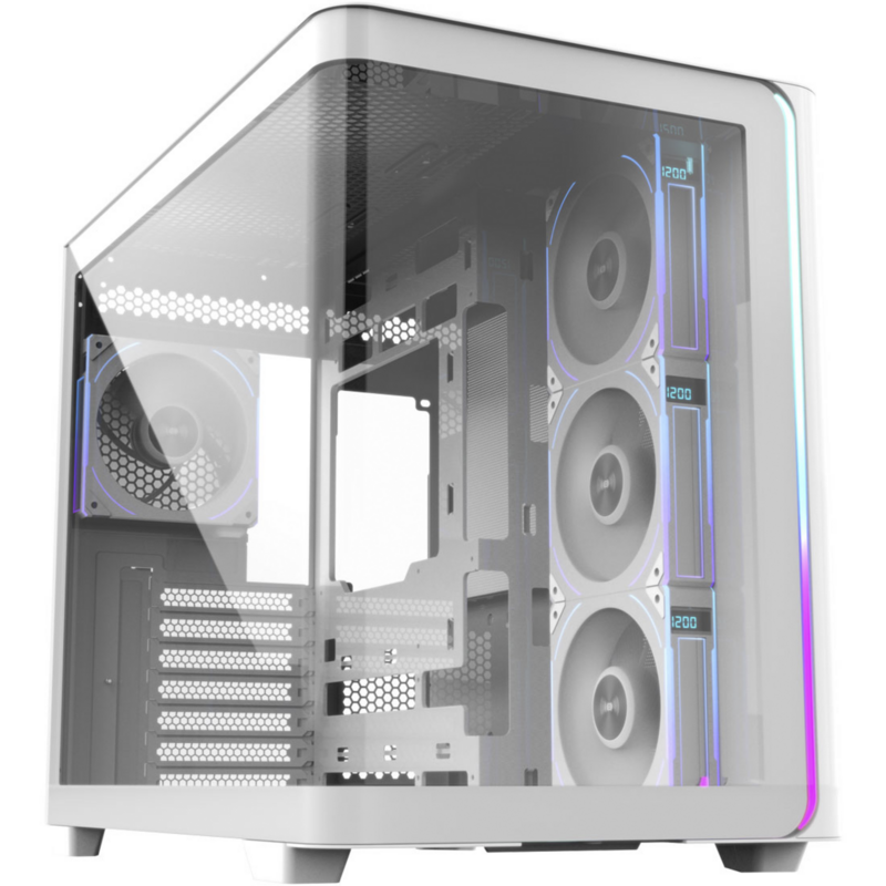 FSP M580 Plus Tower-Gehäuse, weiß, Tempered Glass
