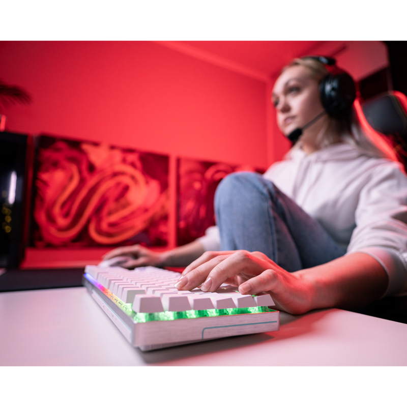 CHERRY XTRFY MX 8.2 Pro TMR Wireless Gaming-Tastatur, weiß