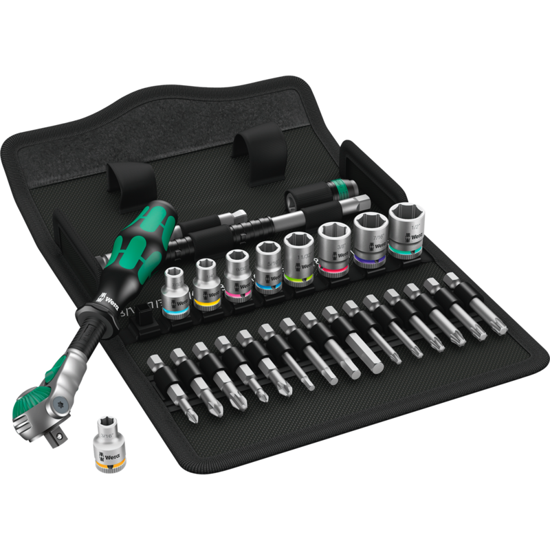 Wera 8100 SA 9 Zyklop Speed-Knarrensatz, zöllig, 1/4" Werkzeug-Set