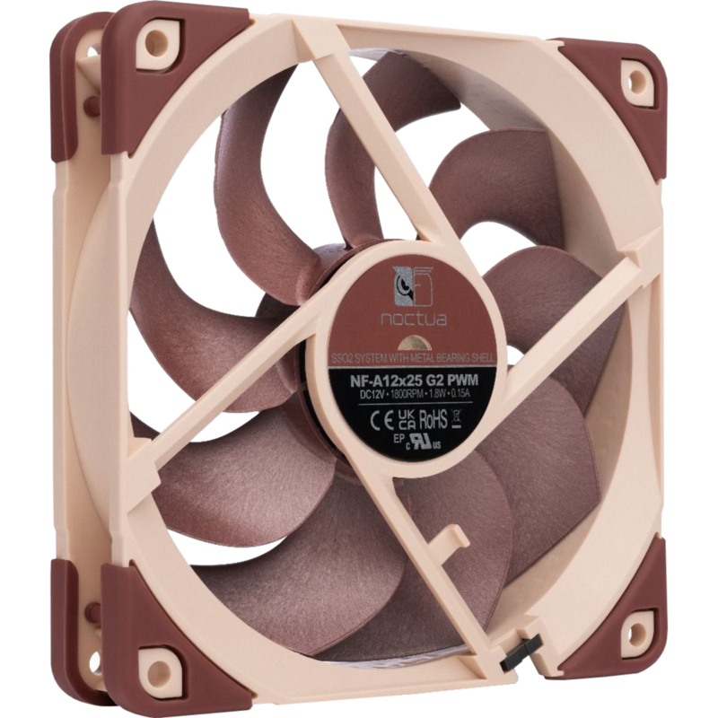 Noctua NF-A12x25 G2 PWM Gehäuselüfter, braun/beige, PWM-Anschluss