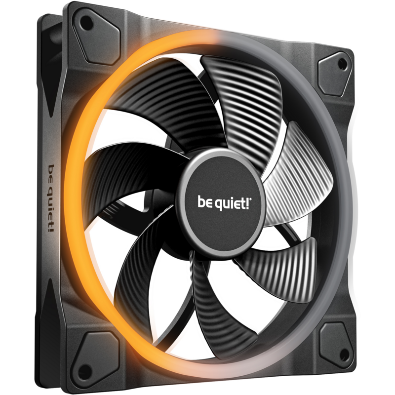 be quiet! Light Wings PWM 140 mm Reverse Gehäuselüfter, schwarz