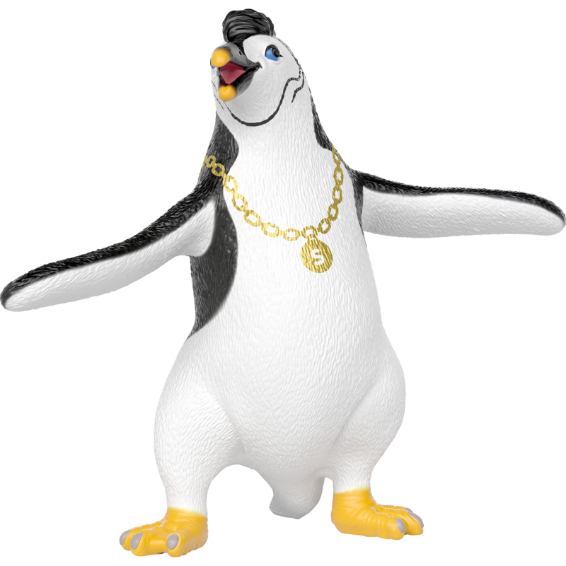 Schleich Die Schule der magischen Tiere - Juri der Pinguin mit Goldkette