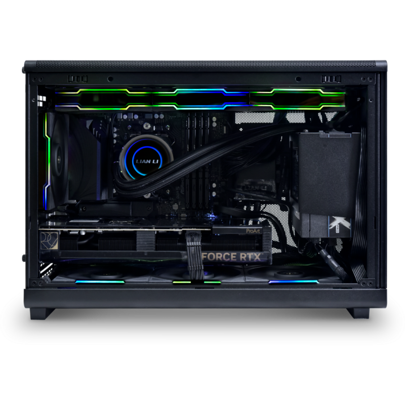 Lian Li DAN Cases A3 Wood Tower-Gehäuse, schwarz/holz