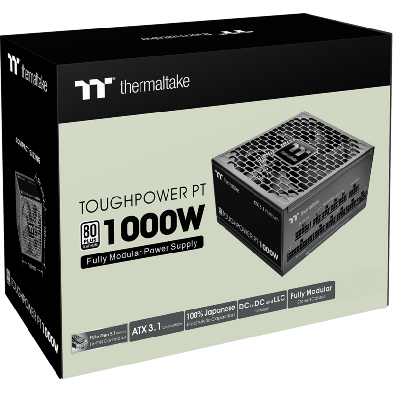 Thermaltake Toughpower PT 1000W PC-Netzteil, 1x 12 Pin High Power GPU, 4x PCIe