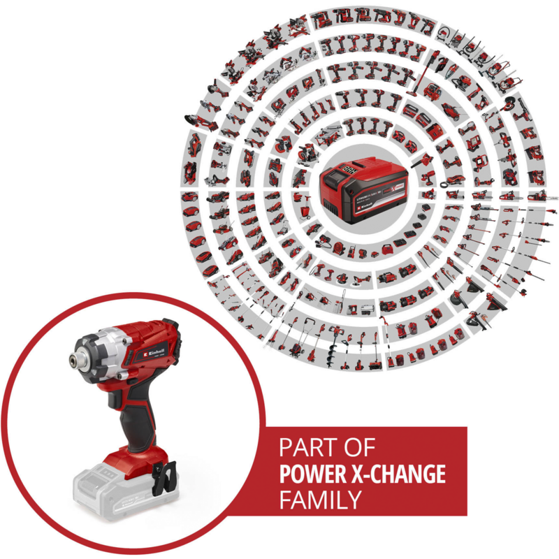 EINHELL Power X-Change Akku-Schlagschrauber TE-CI 18/1 Li - Solo, 1/4", 18Volt