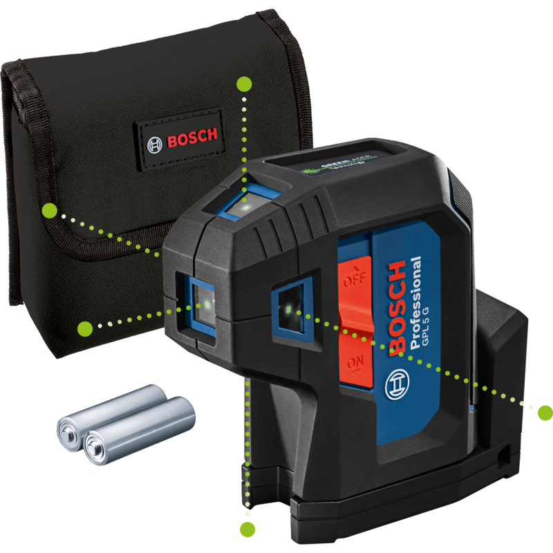 Bosch Professional Punktlaser GPL 5 G Professional, blau/schwarz, grüne