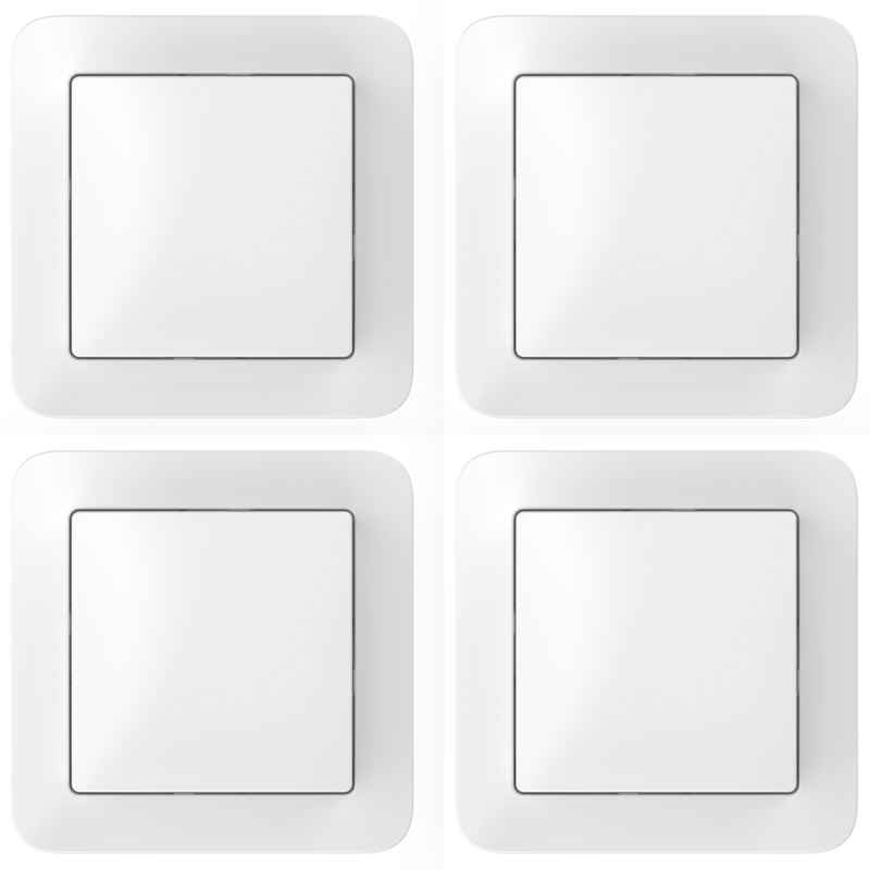 Bosch Smart Home Wandschalter für smarte Aktoren 4er-Set Schalter, weiß, 4 Stück