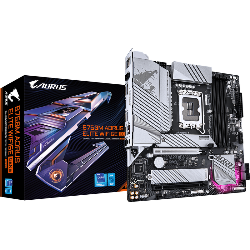 GIGABYTE B760M AORUS ELITE WIFI6E GEN5 Mainboard, weiß